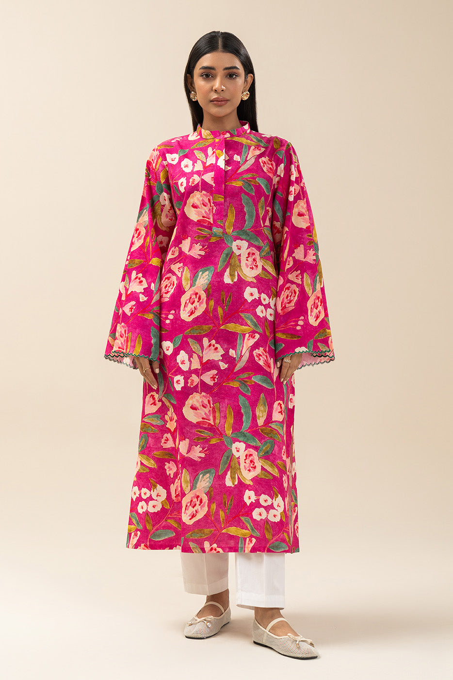 PRINTED KHADDAR SHIRT (PRET)