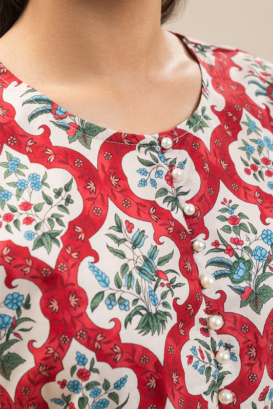 2 PIECE PRINTED CAMBRIC SUIT (PRET)