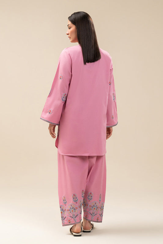 2 PIECE EMBROIDERED CAMBRIC SUIT (PRET)