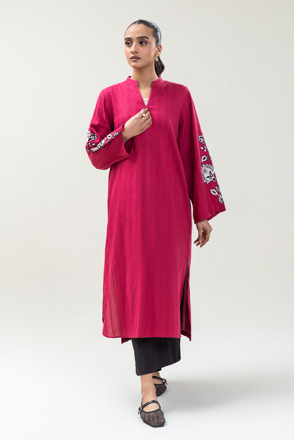 EMBROIDERED DORIA SHIRT (PRET)