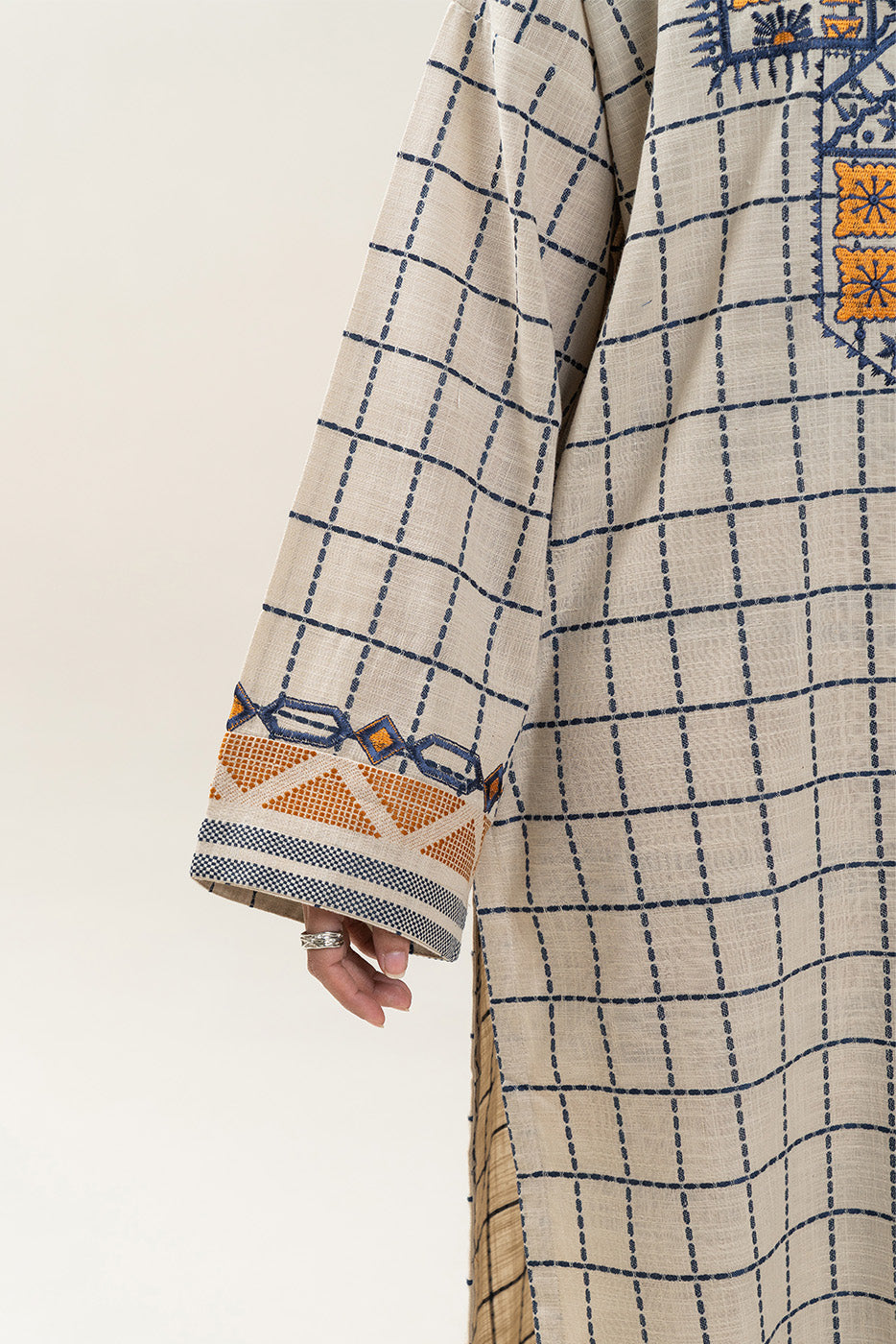 2 PIECE EMBROIDERED KHADDAR JACQUARD SUIT (PRET)