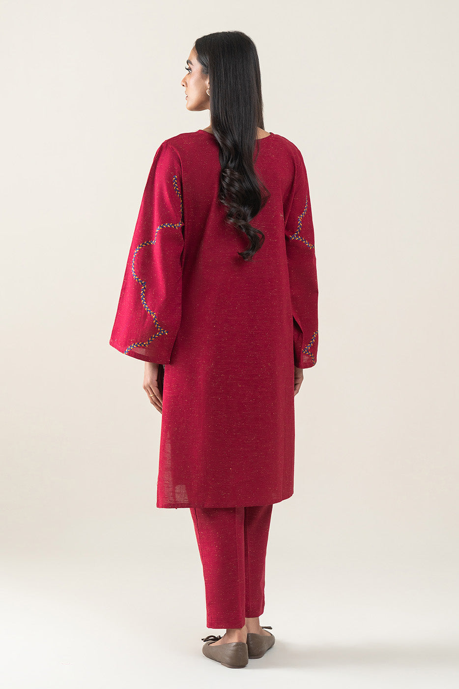 2 PIECE EMBROIDERED MULTI NEPS SUIT (PRET)