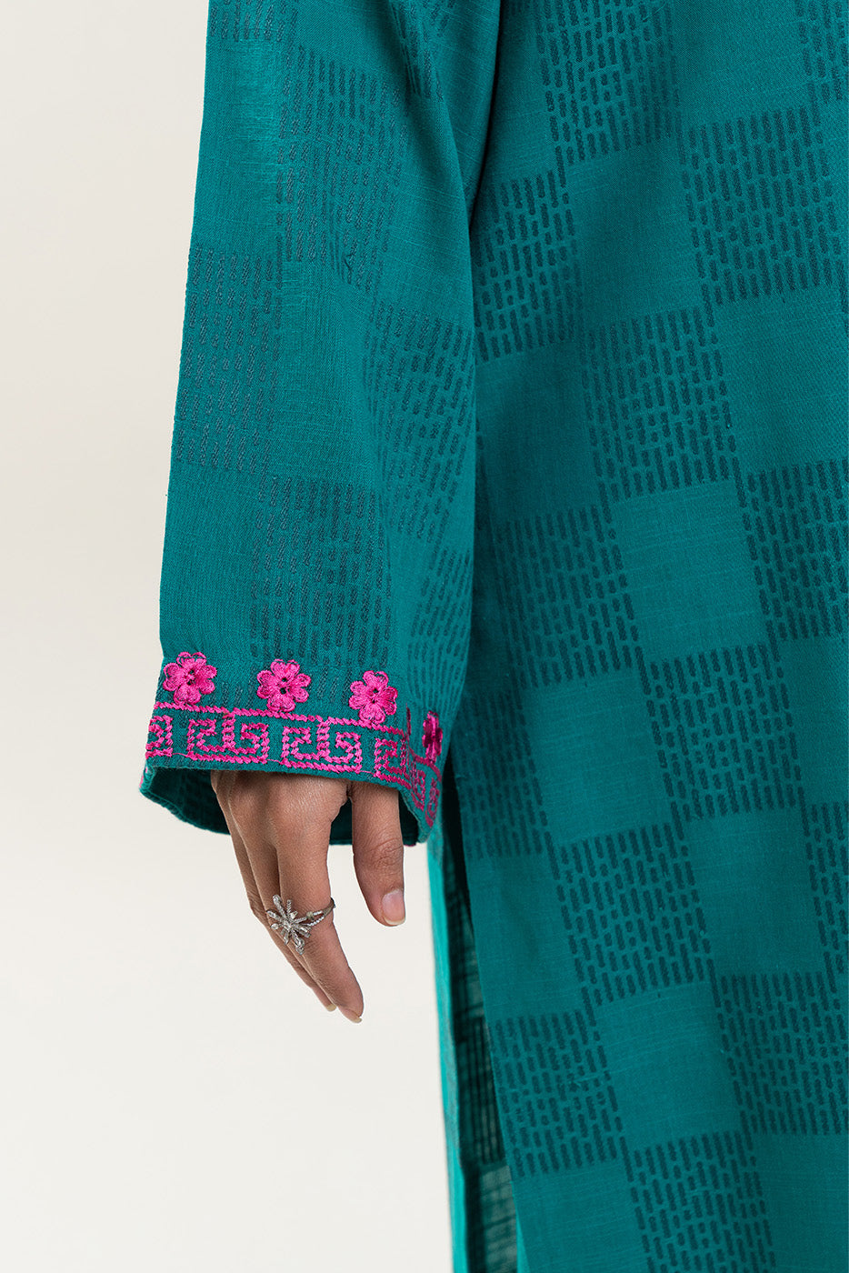 2 PIECE EMBROIDERED KHADDAR SUIT (PRET)