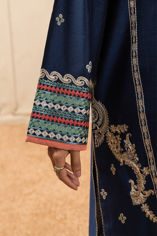 3 PIECE EMBROIDERED BROCHIA SUIT (PRET)