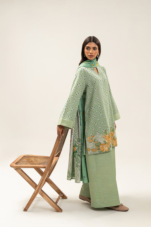 3 PIECE EMBROIDERED SLUB KHADDAR SUIT-SPRING VISAGE (UNSTITCHED)