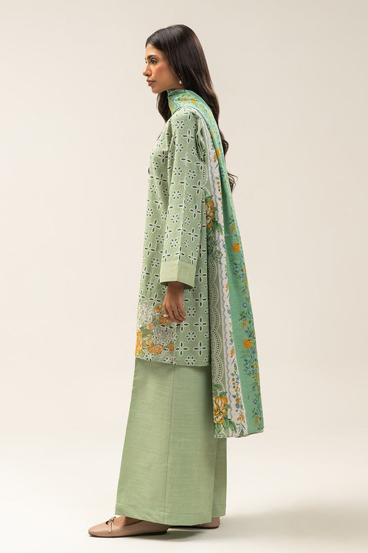 3 PIECE EMBROIDERED SLUB KHADDAR SUIT-SPRING VISAGE (UNSTITCHED)