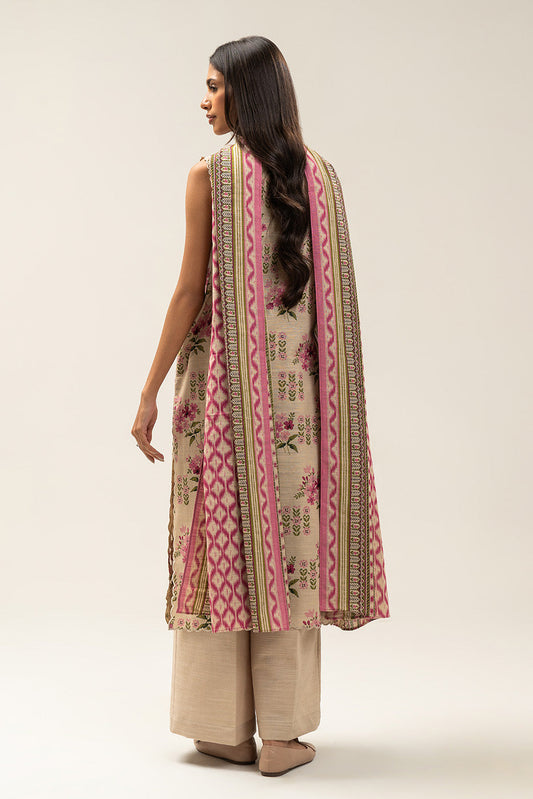 3 PIECE EMBROIDERED SLUB KHADDAR SUIT-LEGO GARDEN (UNSTITCHED)