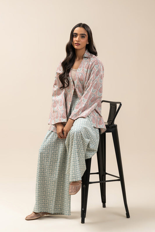 2 PIECE PRINTED CAMBRIC SUIT-PASTEL GLITCH (UNSTITCHED)