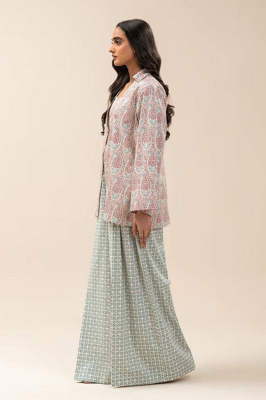 2 PIECE PRINTED CAMBRIC SUIT-PASTEL GLITCH (UNSTITCHED)