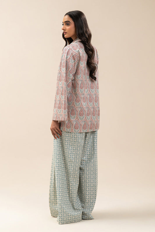 2 PIECE PRINTED CAMBRIC SUIT-PASTEL GLITCH (UNSTITCHED)