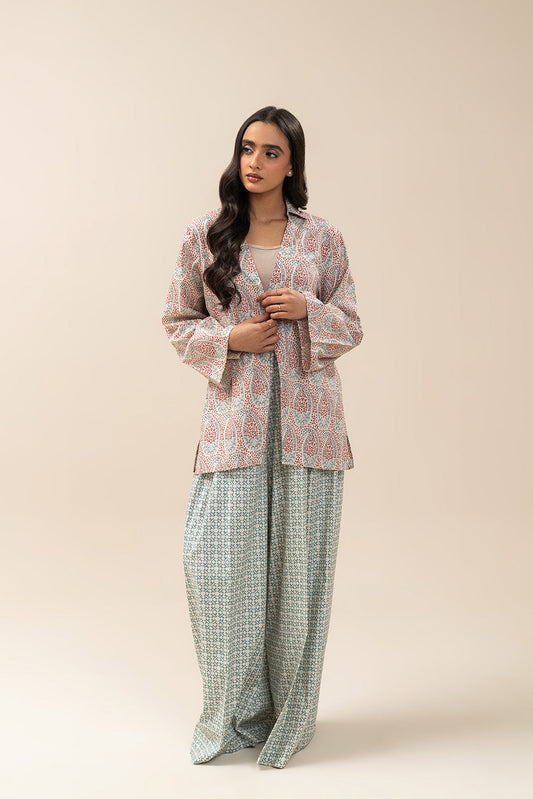 2 PIECE PRINTED CAMBRIC SUIT-PASTEL GLITCH (UNSTITCHED)