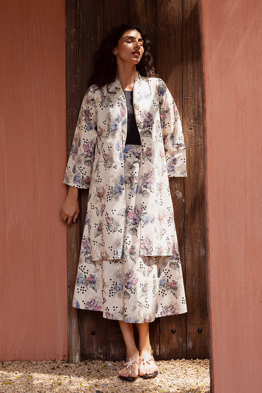 2 PIECE PRINTED LINEN SUIT-WHIMSICAL FOAM (UNSTITCHED)