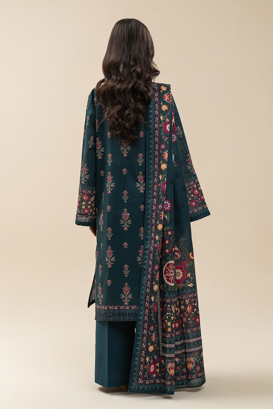 3 PIECE PRINTED SLUB KHADDAR SUIT-AEGEAN CHARM (UNSTITCHED)