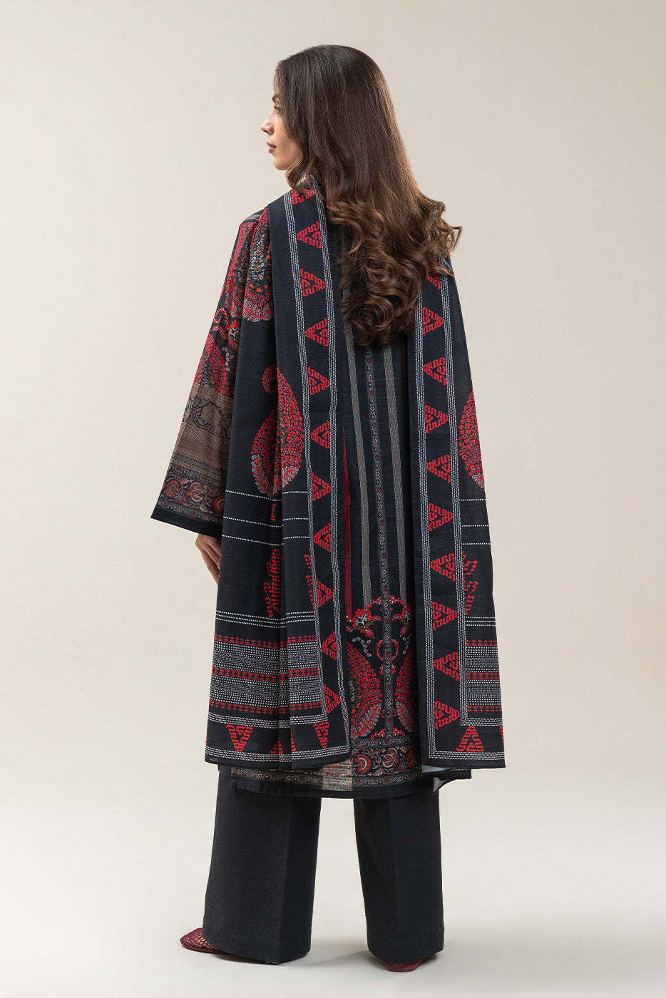 3 PIECE PRINTED SLUB KHADDAR SUIT-MIDNIGHT GLAM (UNSTITCHED)