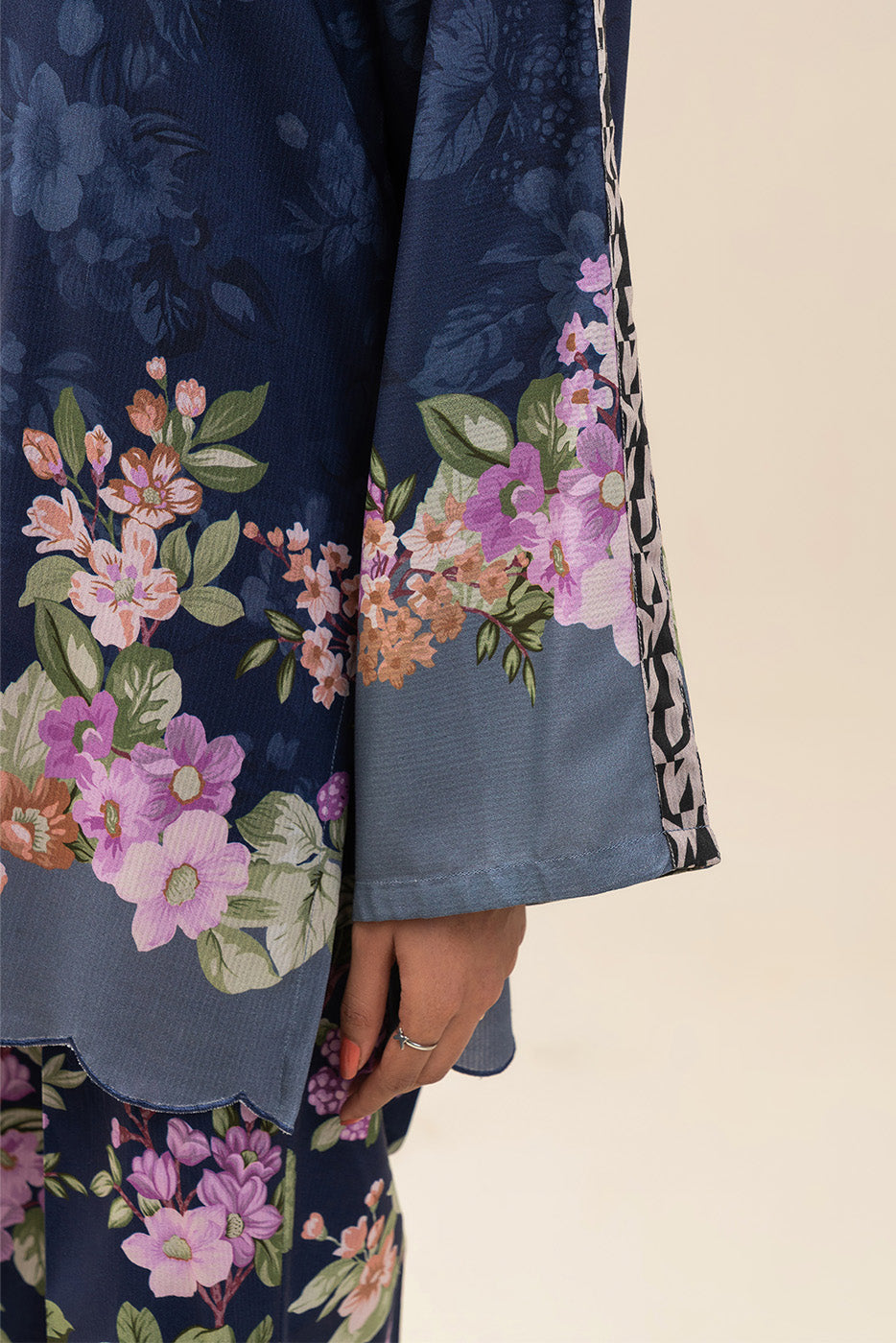 2 PIECE PRINTED LINEN SUIT-MIDNIGHT ORCHID (UNSTITCHED)