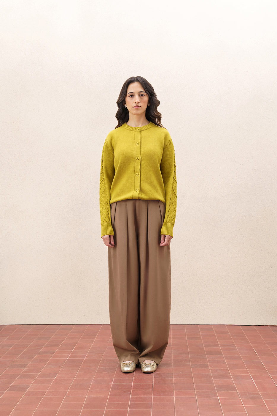 CROPPED FINE KNIT SWEATER