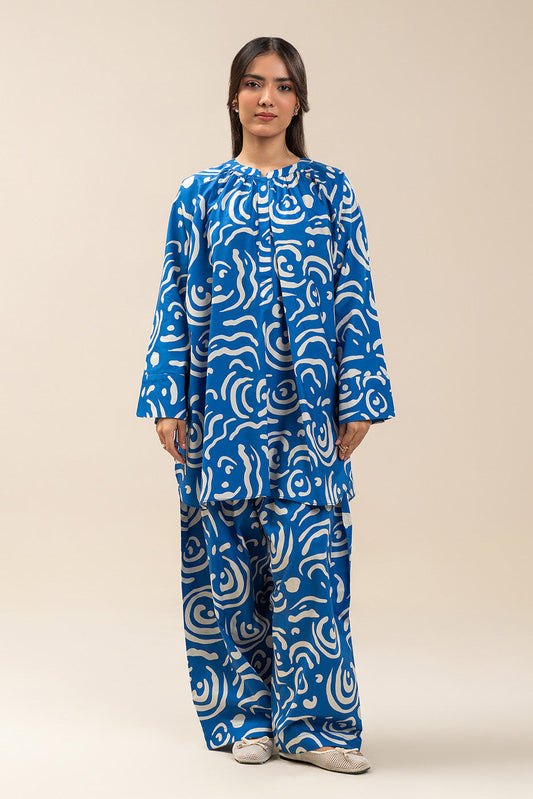 2 PIECE PRINTED COTTON VISCOSE SUIT (PRET)