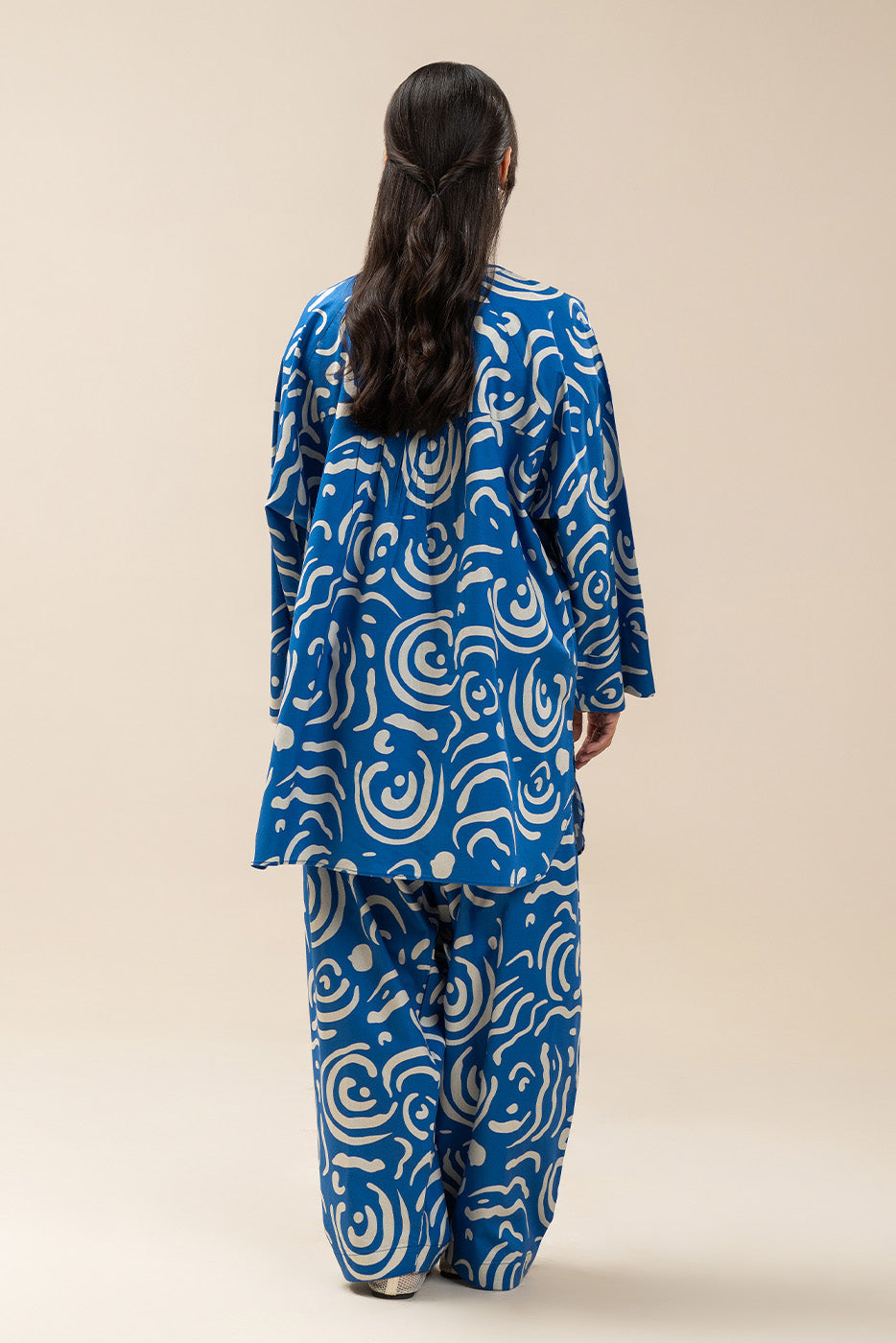 2 PIECE PRINTED COTTON VISCOSE SUIT (PRET)