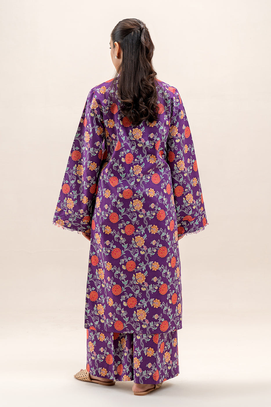 2 PIECE PRINTED LAWN SUIT-INDIGO GLOOM (UNSTITCHED)