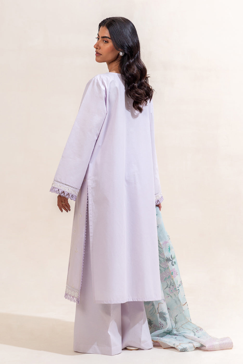 3 PIECE EMBROIDERED LAWN SUIT-FAIR LILAC (UNSTITCHED)