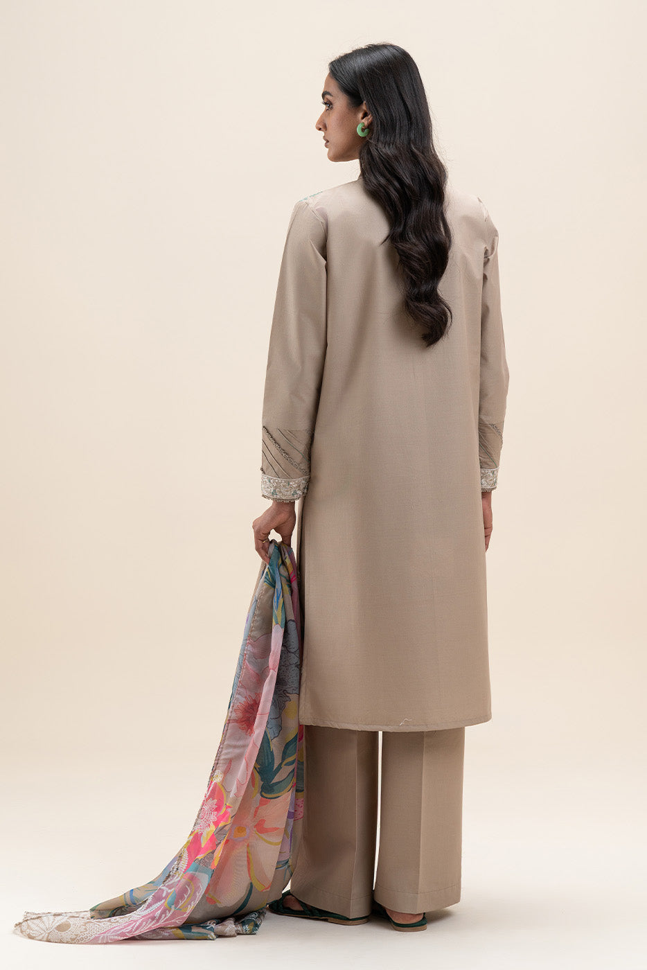 3 PIECE EMBROIDERED LAWN SUIT-HAZEL WOOD (UNSTITCHED)