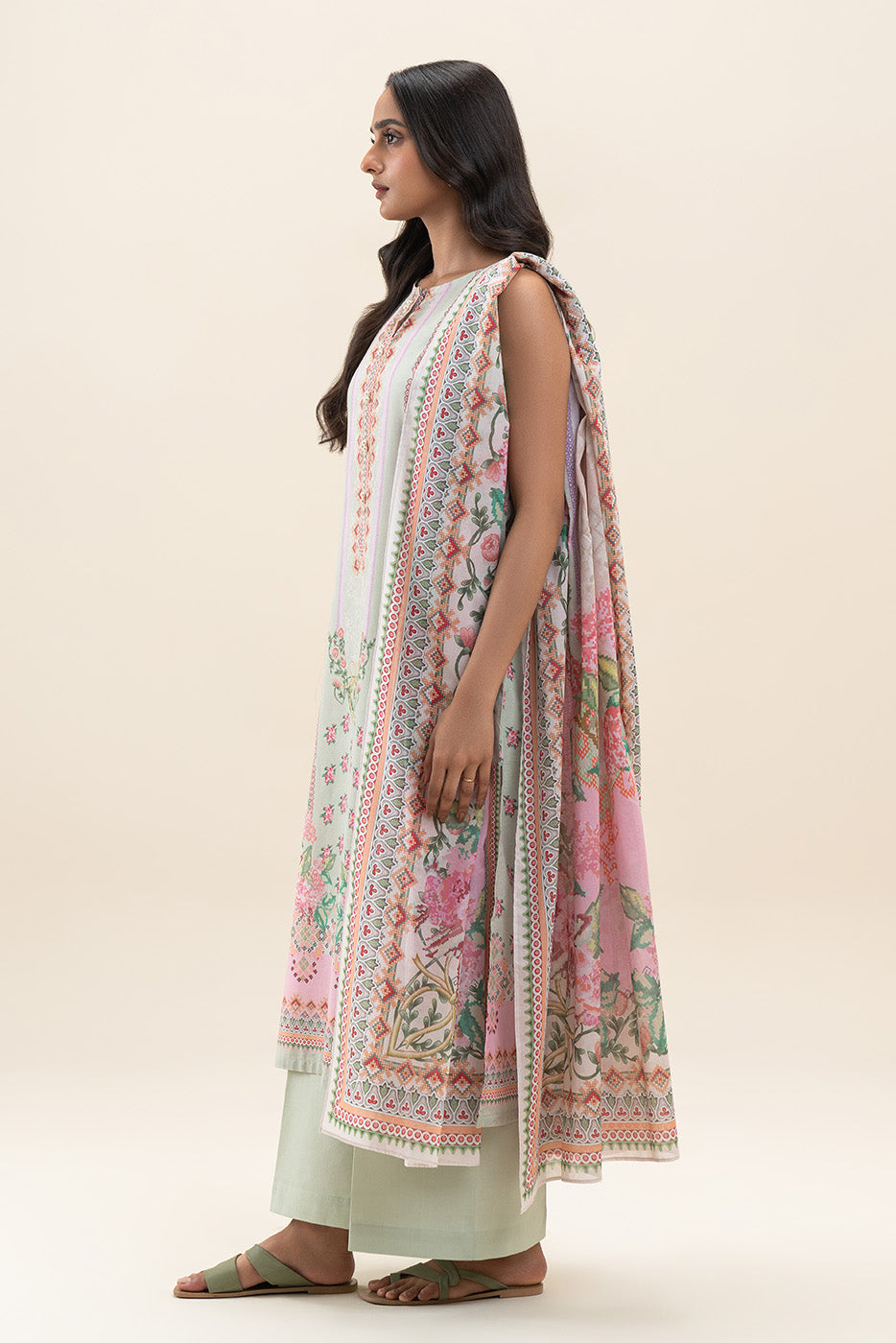 3 PIECE PRINTED LAWN SUIT-DREAM FLINT (UNSTITCHED)