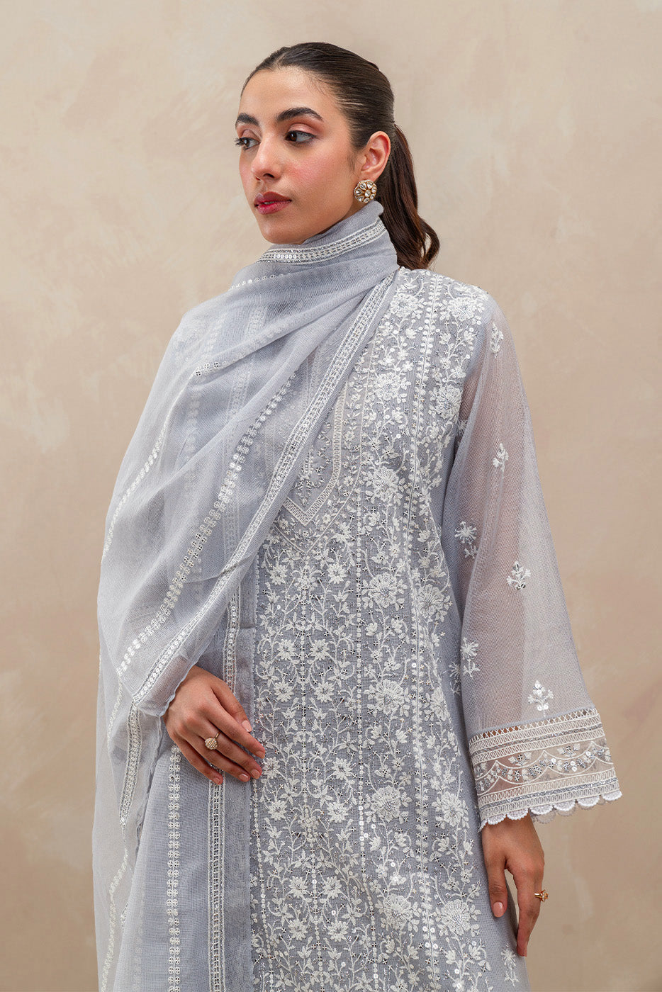3 PIECE EMBROIDERED COTTON SHIRT (LUXURY-PRET)