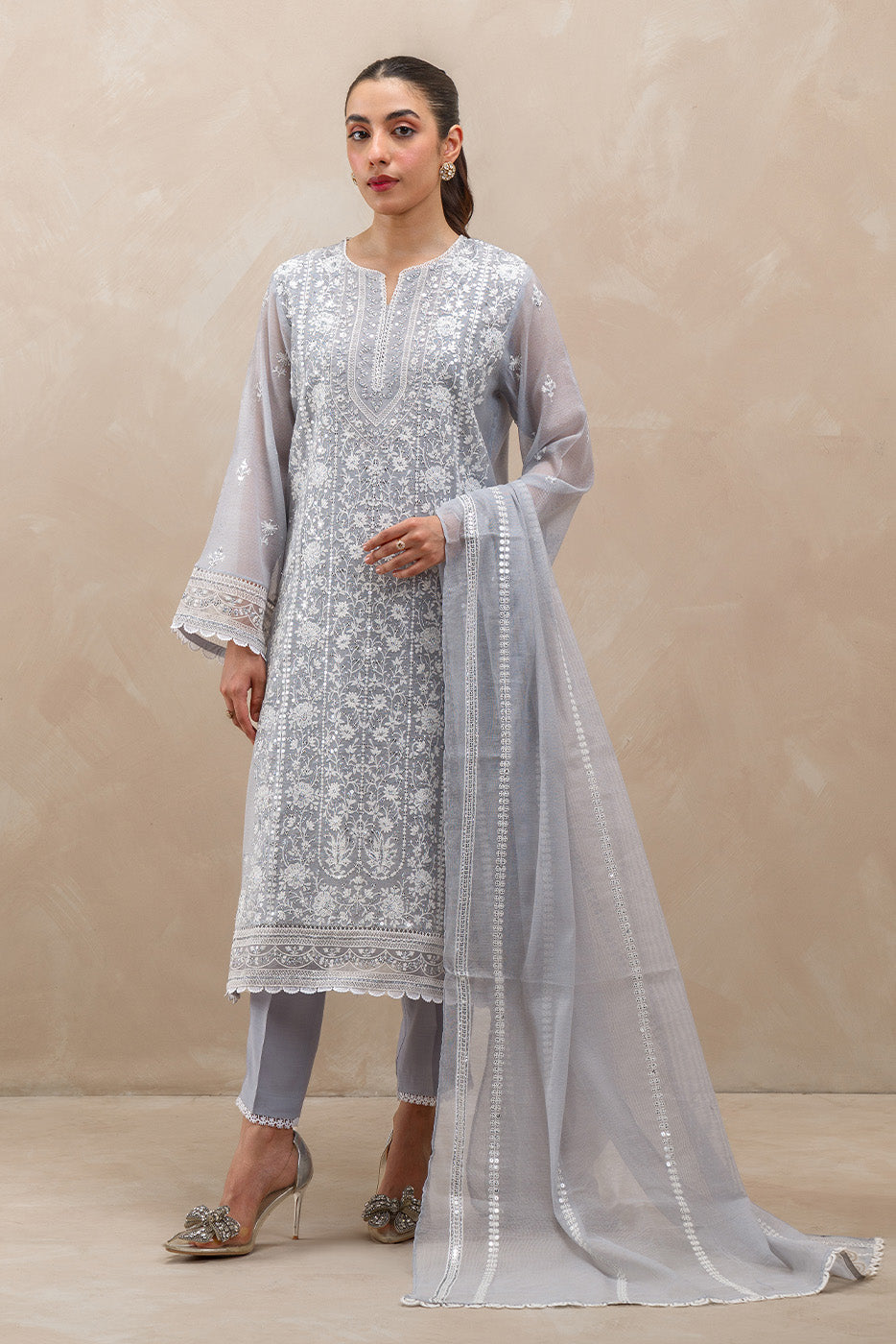3 PIECE EMBROIDERED COTTON SHIRT (LUXURY-PRET)