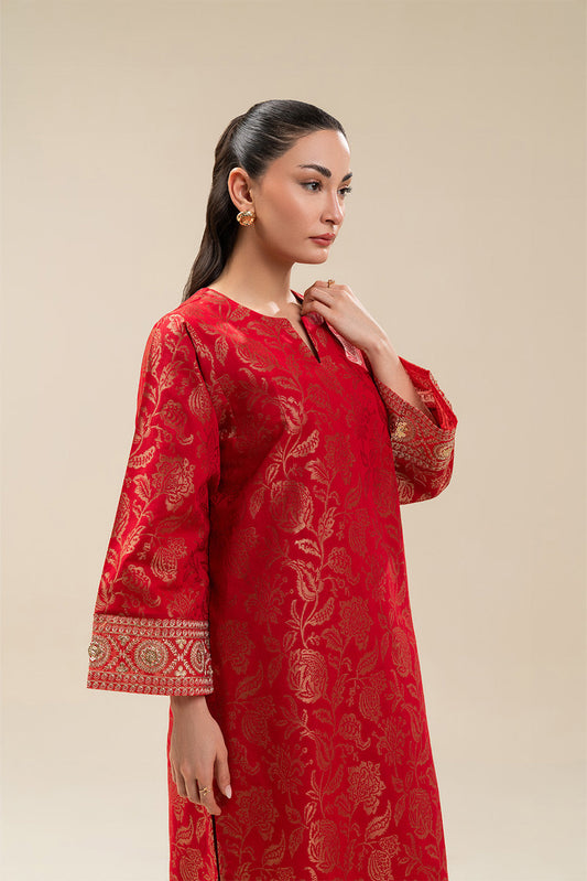 2 PIECE EMBROIDERED DANIER JACQUARD SUIT (PRET)