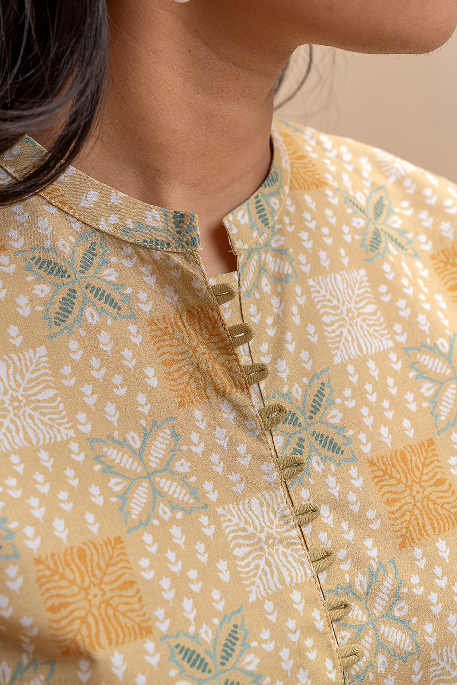3 PIECE PRINTED LAWN SUIT-DANDELION MUSK (UNSTITCHED)