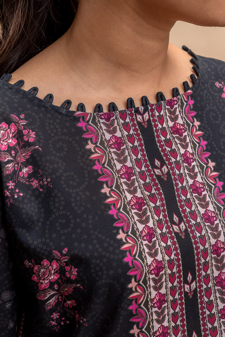 3 PIECE PRINTED LAWN SUIT-GRANITE GLOOM (UNSTITCHED)