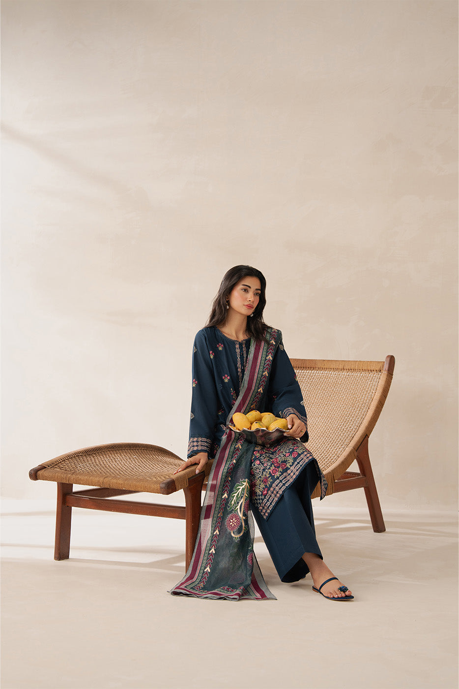3 PIECE EMBROIDERED LAWN SUIT-CERULEAN DREAM (UNSTITCHED)