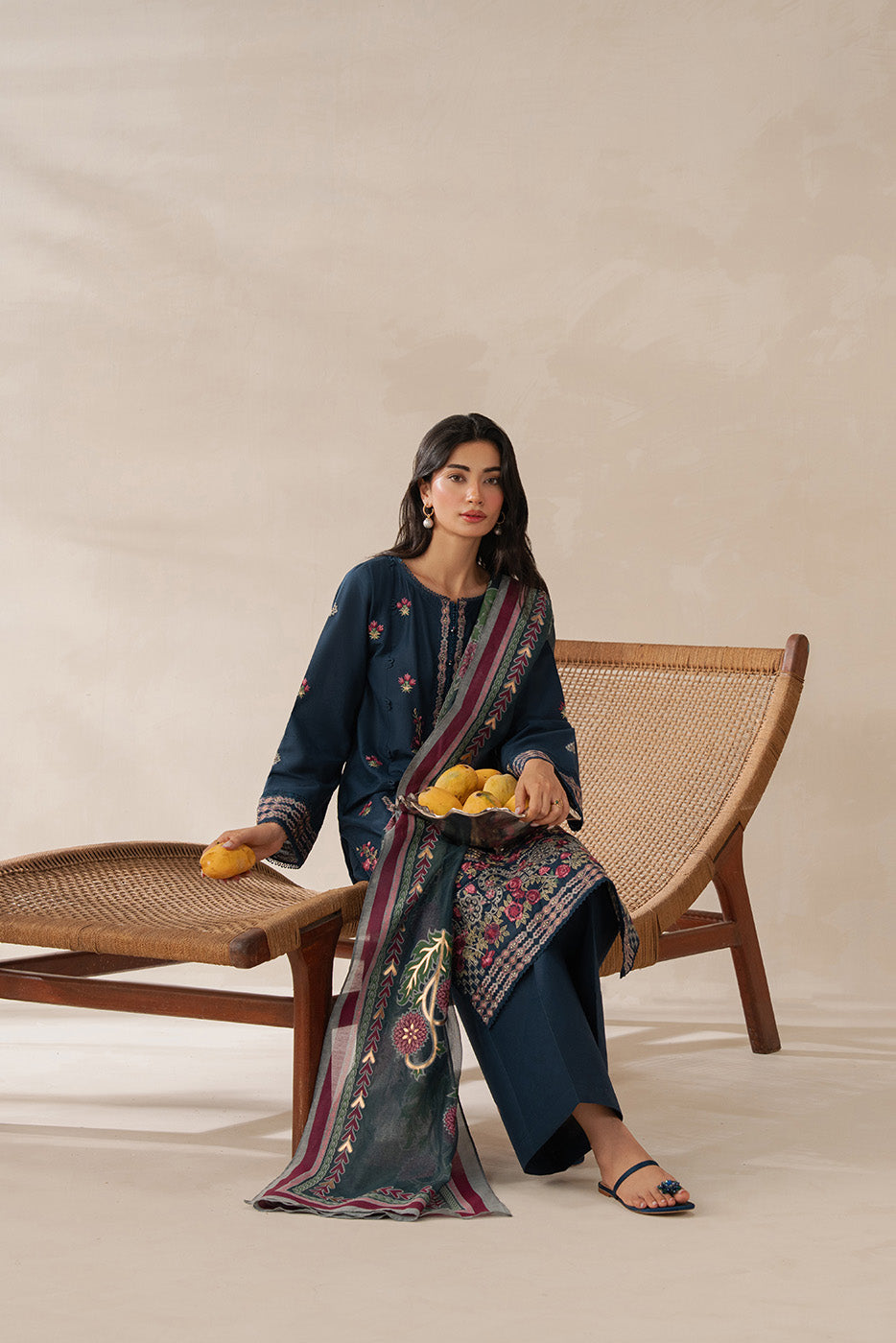 3 PIECE EMBROIDERED LAWN SUIT-CERULEAN DREAM (UNSTITCHED)