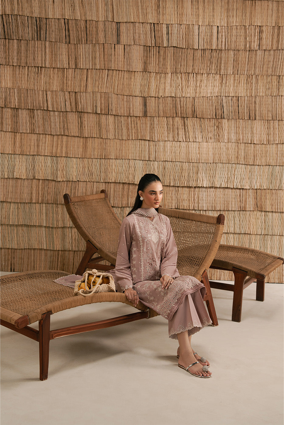 3 PIECE EMBROIDERED LAWN SUIT-DUSTY PINK (UNSTITCHED)