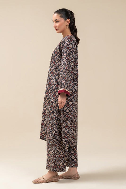 2 PIECE PRINTED CAMBRIC SUIT (PRET)