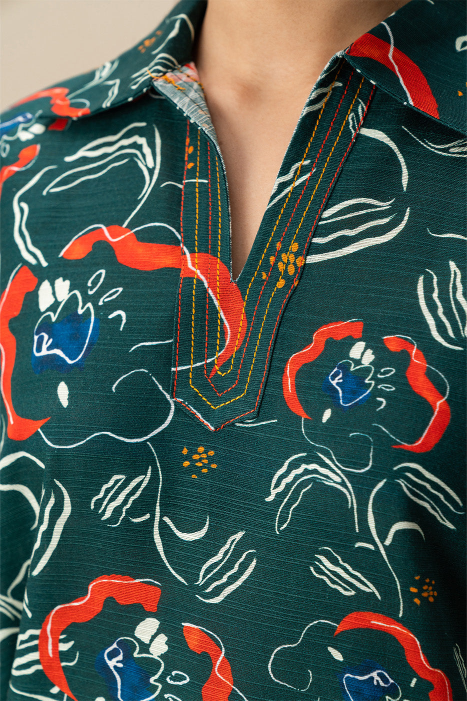 2 PIECE PRINTED KHADDAR SUIT (PRET)