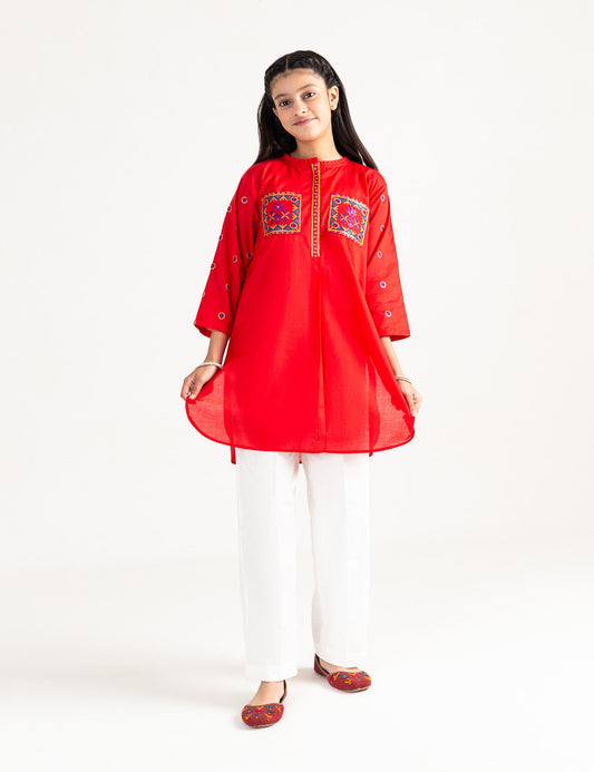 POCKET EMBROIDERED KURTI