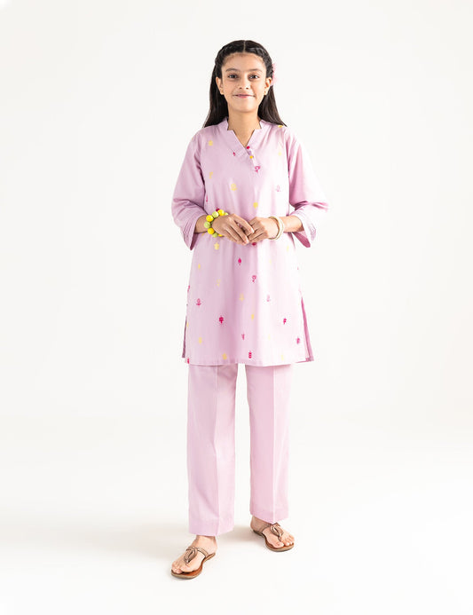 2 PIECE ALLOVER EMBROIDERED SUIT