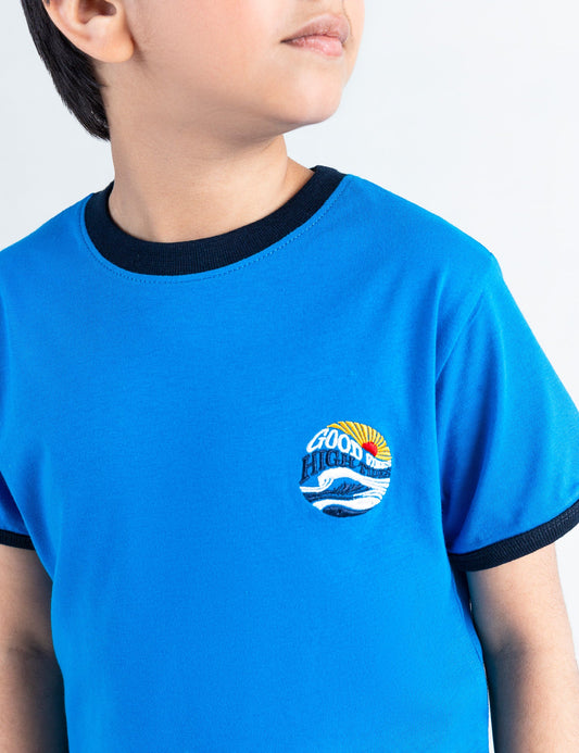 SLOGAN EMBROIDERED T-SHIRT