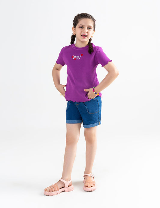 BELIEVE IN YOURSELF EMBROIDERED T-SHIRT