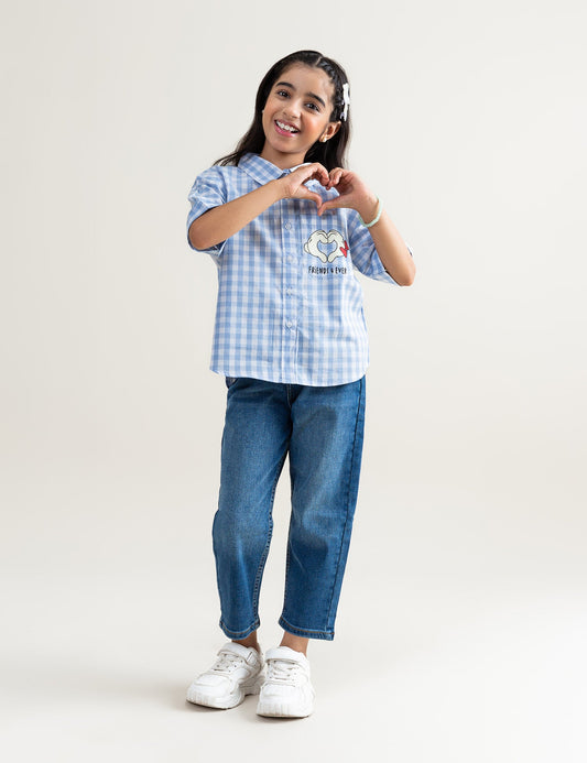 FRIENDS FOREVER CHECKERED TOP