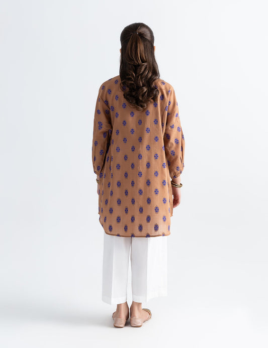 FLORAL PRINTED BUTTON DOWN TUNIC
