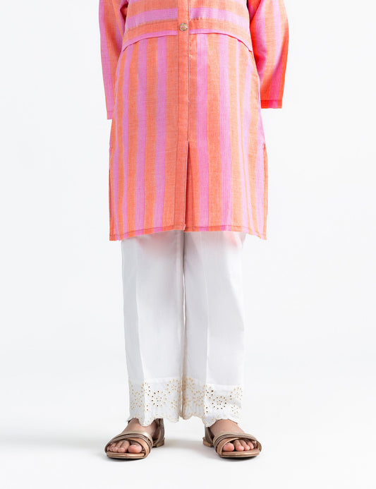 EMBROIDERED HEM TROUSER