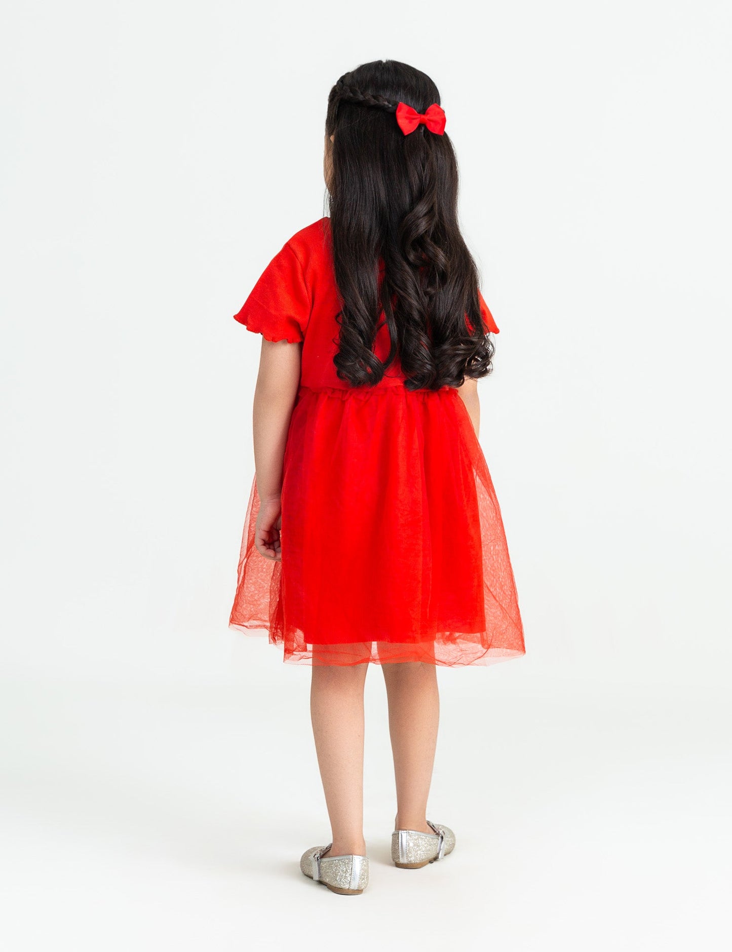 SEQUINED BOW DRESS