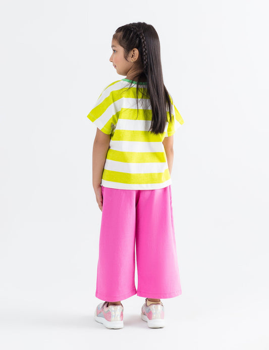 2 PIECE STRIPED HEART PATCH SUIT