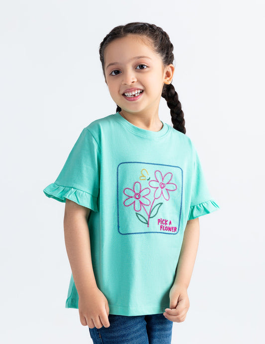 FLORAL EMBROIDERED T-SHIRT