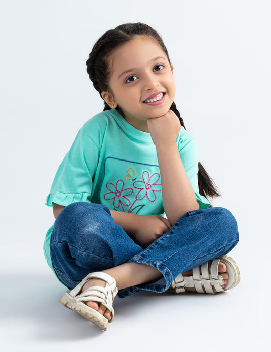 FLORAL EMBROIDERED T-SHIRT