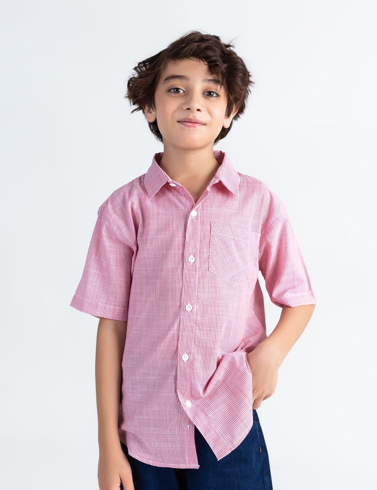 STRIPED BUTTON DOWN SHIRT