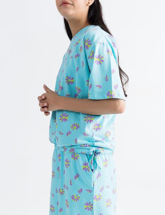 2 PIECE FLORAL PRINTED SUIT