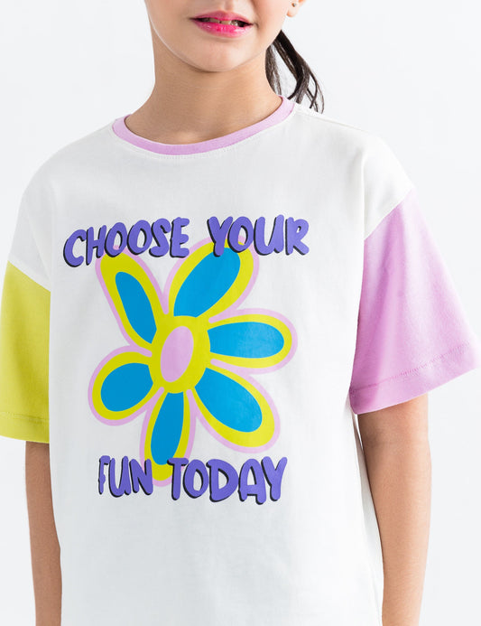 CHOOSE YOUR FUN PRINTED T-SHIRT